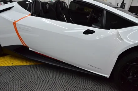 대전 오렌지 카스킨 람보르기니 우라칸 퍼포만테 시선 강탈 랩핑 차 😎 건식 화이트 PPF 시공기 / 대전 유성구 원신흥동