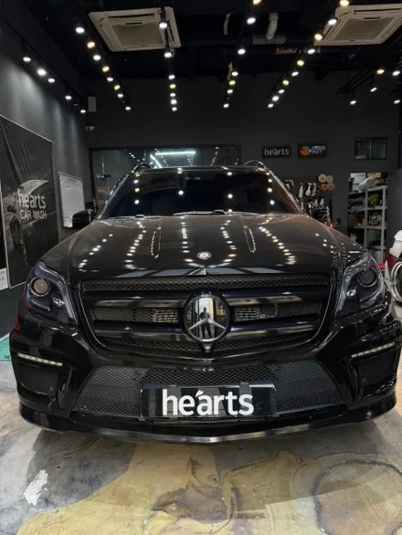동탄 석회수 전체랩핑 / 벤츠 GL63 AMG 석회수 및 낙수 전체랩핑 제거 후 전체랩핑 재시공 / 동탄 산척동
