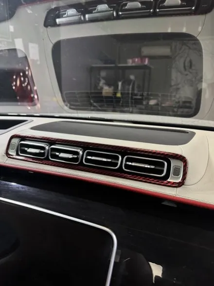 동탄 크롬죽이기 포인트 랩핑 / 벤츠 W223 S클래스 63AMG 바디킷 컨버전차량 전체크롬딜리트,포인트랩핑,실내랩핑 시공 / 동탄 산척동