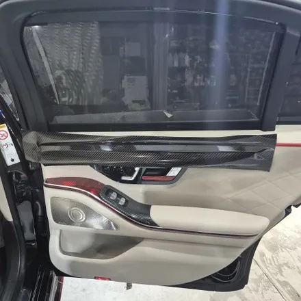 동탄 크롬죽이기 포인트 랩핑 / 벤츠 W223 S클래스 63AMG 바디킷 컨버전차량 전체크롬딜리트,포인트랩핑,실내랩핑 시공 / 동탄 산척동