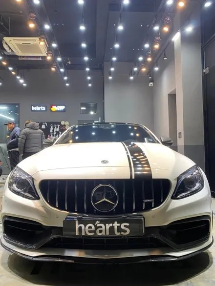 동탄 썬팅 / 벤츠 C63S AMG 전면 글라스틴트 산타나 썬팅 재시공 후기 / 동탄 산척동