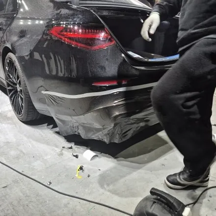 동탄 크롬죽이기 포인트 랩핑 / 벤츠 W223 S클래스 63AMG 바디킷 컨버전차량 전체크롬딜리트,포인트랩핑,실내랩핑 시공 / 동탄 산척동