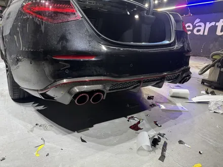 동탄 크롬죽이기 포인트 랩핑 / 벤츠 W223 S클래스 63AMG 바디킷 컨버전차량 전체크롬딜리트,포인트랩핑,실내랩핑 시공 / 동탄 산척동