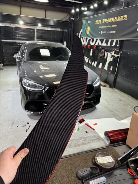 동탄 크롬죽이기 포인트 랩핑 / 벤츠 W223 S클래스 63AMG 바디킷 컨버전차량 전체크롬딜리트,포인트랩핑,실내랩핑 시공 / 동탄 산척동
