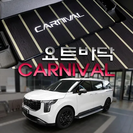 카니발 요트 바닥 월넛브라운 LED 도어스커프까지 패키지 튜닝