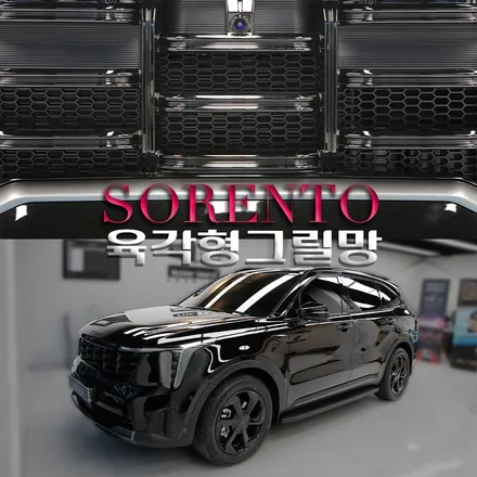쏘렌토 MQ4 육각형 프리미엄 그릴망 송도 출장 설치 작업