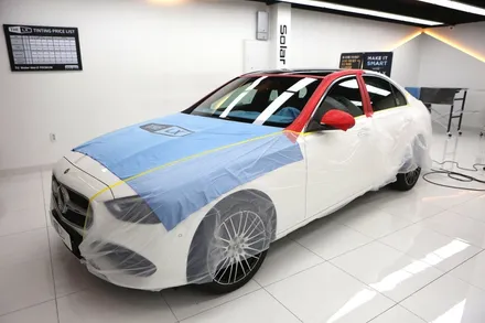 인천썬팅 솔라가드프리미엄 LX 벤츠 C200 시공