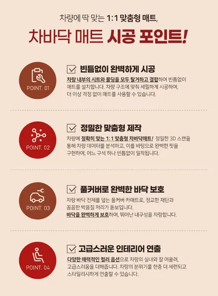 NX5 투싼 모노륨 매트 시공(모빌하임 P3 블랙)