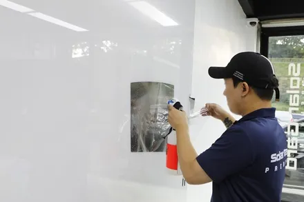 포르쉐 파나메라 썬팅 솔라가드프리미엄 퀀텀 재시공 비내림현상 해결 신월점 에서