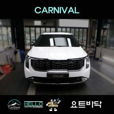 카니발 요트 바닥 월넛브라운 LED 도어스커프까지 패키지 튜닝