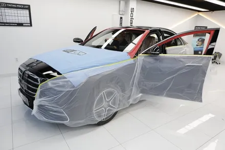 벤츠 신차패키지 S400d 더엘엑스 퀀텀 프리미엄 썬팅 해드렸어요.