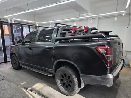 영종도 송도 랩핑 렉스턴스포츠 칸 적재함까지 사틴블랙 롤바 탈거 없이 왕깔끔 스모그 PPF까지 / 서울 강서구 공항동