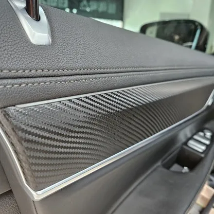 BMW 740LD 실내 무광카본 랩핑 시공 후기 / 파주시 와동동