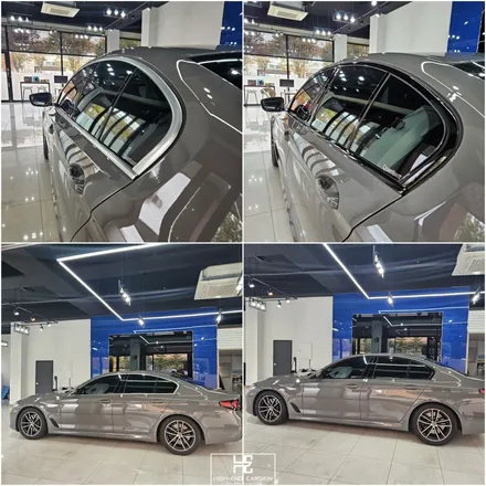 자동차랩핑지 광택의 차이, 블랙으로 비교 / 파주시 와동동