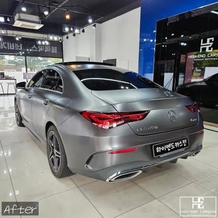 벤츠 CLA250 전체랩핑 3M사틴다크그레이 / 파주시 와동동