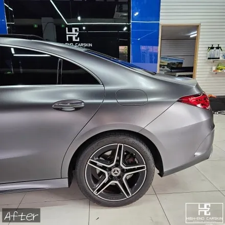 벤츠 CLA250 전체랩핑 3M사틴다크그레이 / 파주시 와동동