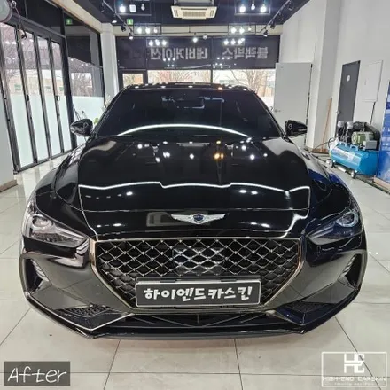 G70 유광블랙 전체랩핑 재시공 / 파주시 와동동