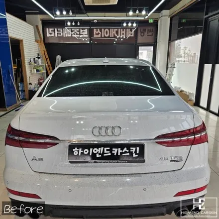 아우디 A6 고광택크롬죽이기와 루프 블랙PPF / 파주시 와동동