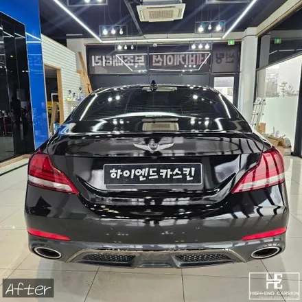 G70 유광블랙 전체랩핑 재시공 / 파주시 와동동