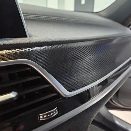 BMW 740LD 실내 무광카본 랩핑 시공 후기 / 파주시 와동동