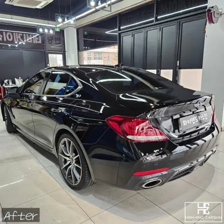 G70 유광블랙 전체랩핑 재시공 / 파주시 와동동