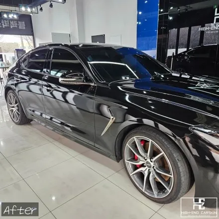 G70 유광블랙 전체랩핑 재시공 / 파주시 와동동