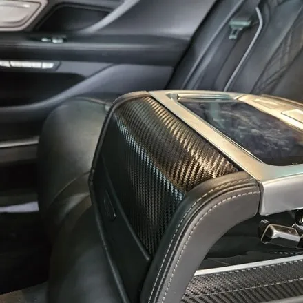 BMW 740LD 실내 무광카본 랩핑 시공 후기 / 파주시 와동동