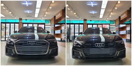 일산크롬죽이기 아우디A6 시공 순정처럼 하이엔드카스킨에서 / 파주시 와동동