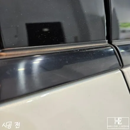 스포티지 창문크롬 고광택랩핑 / 파주시 와동동