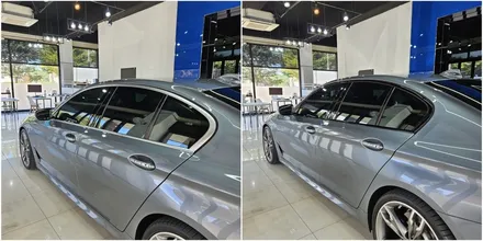 일산 BMW G30 크롬죽이기 고광택필름으로 순정처럼 하이엔드카스킨에서 / 파주시 와동동