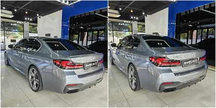 일산 BMW G30 크롬죽이기 고광택필름으로 순정처럼 하이엔드카스킨에서 / 파주시 와동동