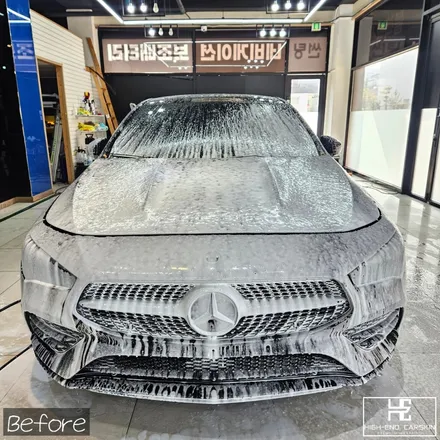 벤츠 CLA250 전체랩핑 3M사틴다크그레이 / 파주시 와동동