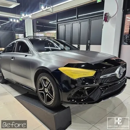 벤츠 CLA250 전체랩핑 3M사틴다크그레이 / 파주시 와동동