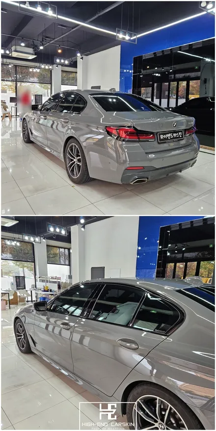 자동차랩핑지 광택의 차이, 블랙으로 비교 / 파주시 와동동