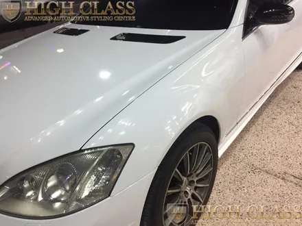창원 전체랩핑 벤츠 S55 AMG 블랙에서 유광 화이트로 컬러 변경 / 서울 강동, 송파, 하남, 광진구