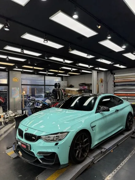 대구 BMW M4 전체랩핑/고광택티파니블루랩핑/대구랩핑/대구고광택랩핑 / 대구 달성군