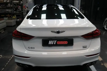 대구랩핑 제네시스 G80스포츠 3M2080 gloss white 랩핑재시공/전체랩핑/대구랩핑/다사랩핑/히트게러지/랩핑재시공 / 대구 달성군