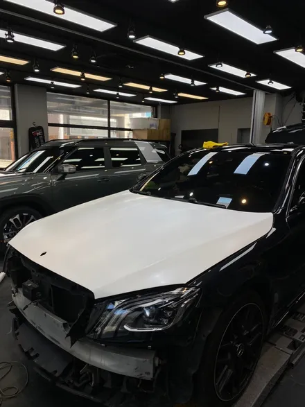 대구 벤츠 s63amg 3M 사틴화이트 전체랩핑시공리뷰 / 대구 달성군