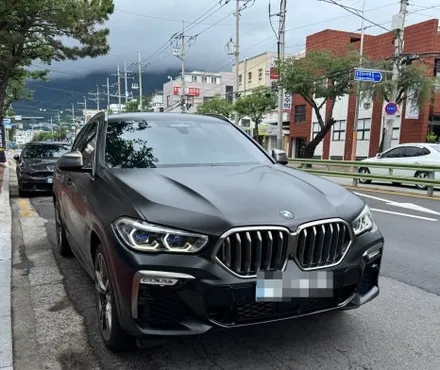 진해 창원 마산 루마썬팅 BMW X6 G06 3M2080 사틴블랙 전체랩핑 시공 :) / 창원시 진해구