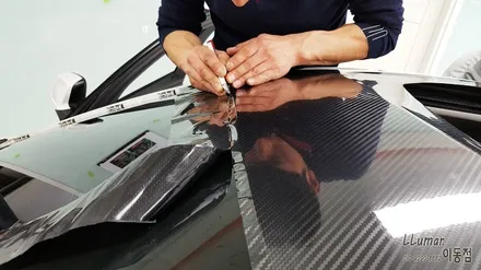리얼카본 BMW520d 루프스킨 시공. 진해 루마이동점 / 창원시 진해구