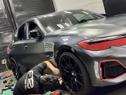 인천랩핑 BMW G20 M340I(3시리즈) 사틴블랙 락 그레이 전체랩핑 시공 / 인천 석남동