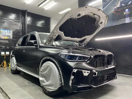 인천랩핑 BMW X5 M 사틴블랙 전체랩핑과 크롬죽이기 시공기 / 인천 석남동