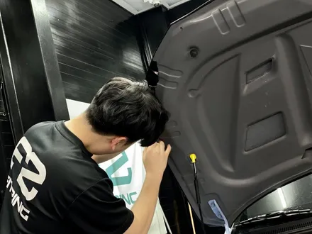 인천서구랩핑 벨로스터N 그라운드이펙트 본넷 리얼카본 랩핑시공 / 인천 석남동