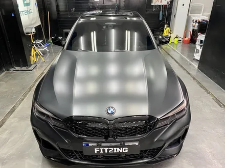인천랩핑 BMW G20 M340I(3시리즈) 사틴블랙 락 그레이 전체랩핑 시공 / 인천 석남동