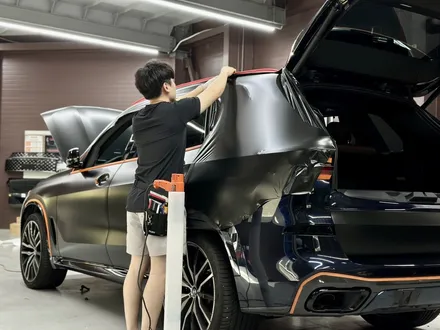 인천랩핑 BMW G05 X5 사틴블랙 전체랩핑과 크롬죽이기 시공기 / 인천 석남동