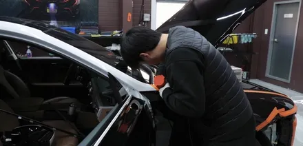 그랜저 고광택 블랙 전체랩핑과 블랙잉크 튜닝을 동시에! / 인천 석남동