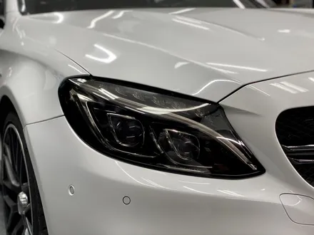 인천랩핑 C63 AMG 크롬딜리트(죽이기)와 라이트필름 시공 / 인천 석남동