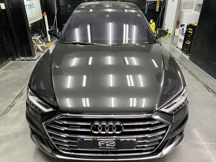인천랩핑 신형 A8 L(롱바디) 사틴다크그레이 전체랩핑 시공후기 / 인천 석남동