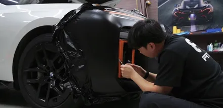 BMW 7시리즈(740I) 사틴블랙 전체랩핑 시공후기 / 인천 석남동