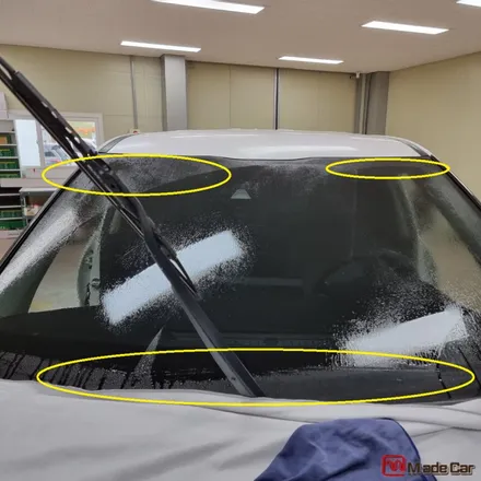 광주 첨단지구 썬팅, 재시공 잘하는곳에서 해야되는이유 #블락포디전문점 #유막제거 #발수코팅 / 광주 북구
